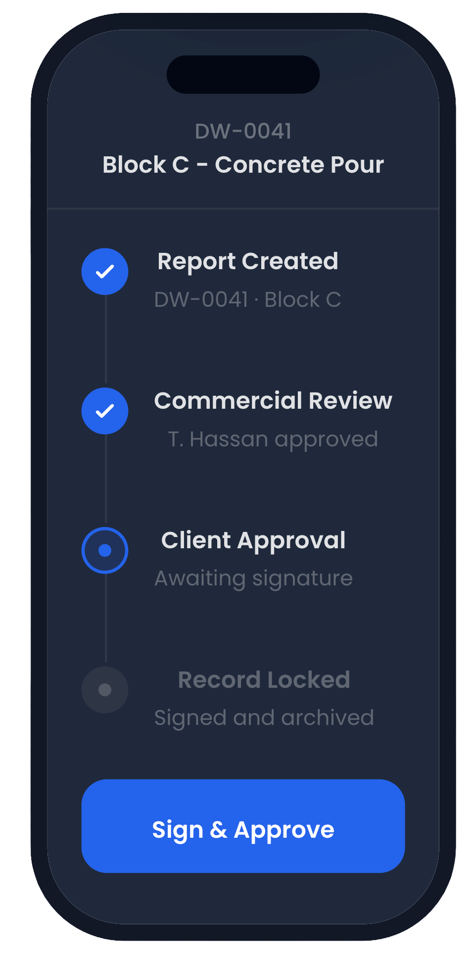 Dayworks mobile approvals